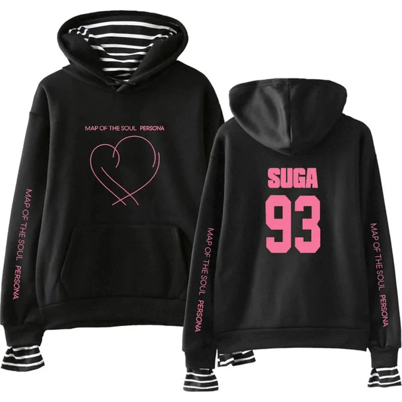 JIMIN J HOPE Jun KOOK SUGA поддельные толстовки из двух частей свитшоты для женщин/мужская