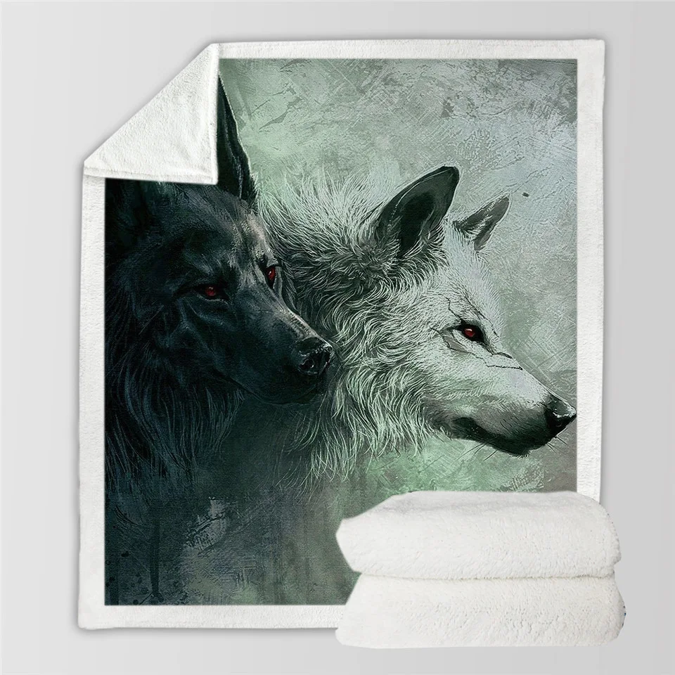 Рисунком мультяшного волка 3D цифровой печати для взрослых и детей хлопковые