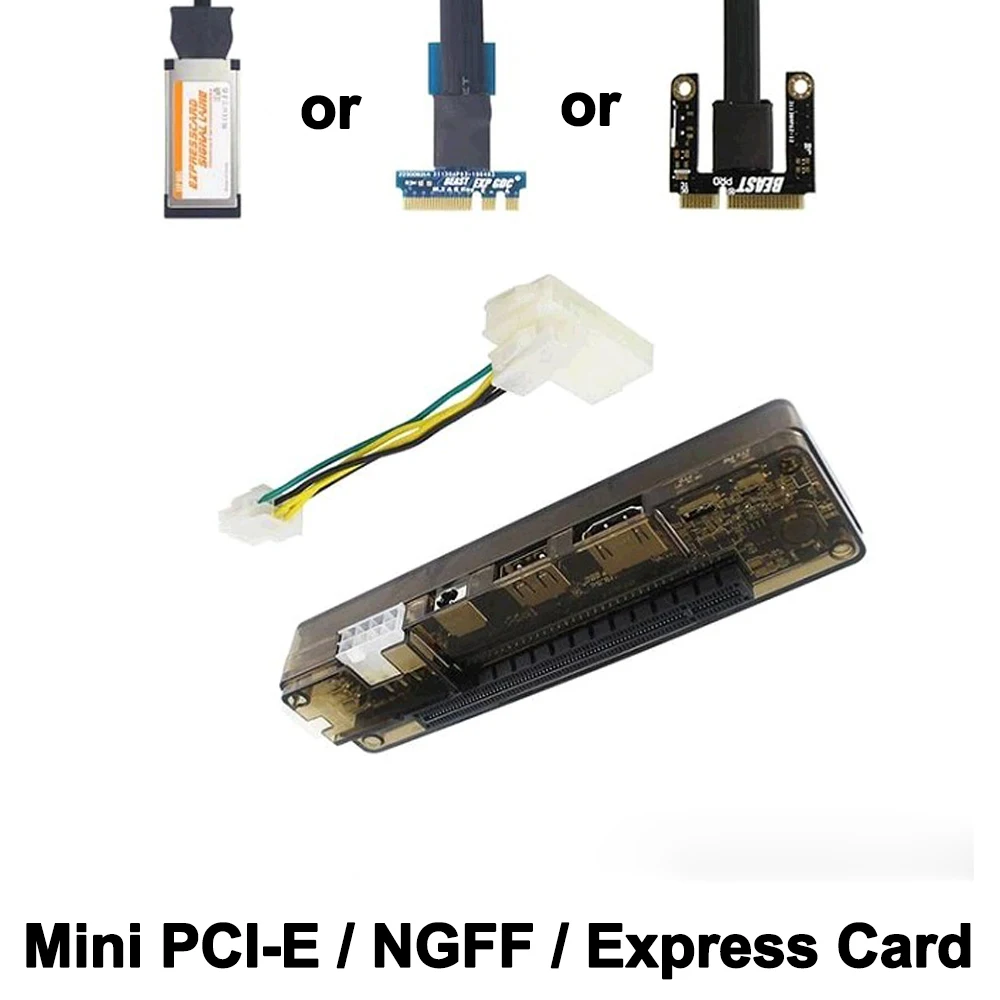 

V8.0 EXP GDC Beast External Video Card Dock Graphics Port Docking Station HDMI Mini PCI-E NGFF M.2A Key Expresscard Interface