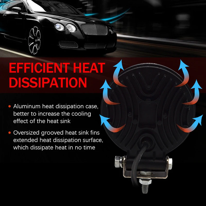 12-24V 27W 9 LED Work Light Flood Beam Lamp for Truck Off-Road Fog Driving 4X4 Tractor | Автомобили и мотоциклы