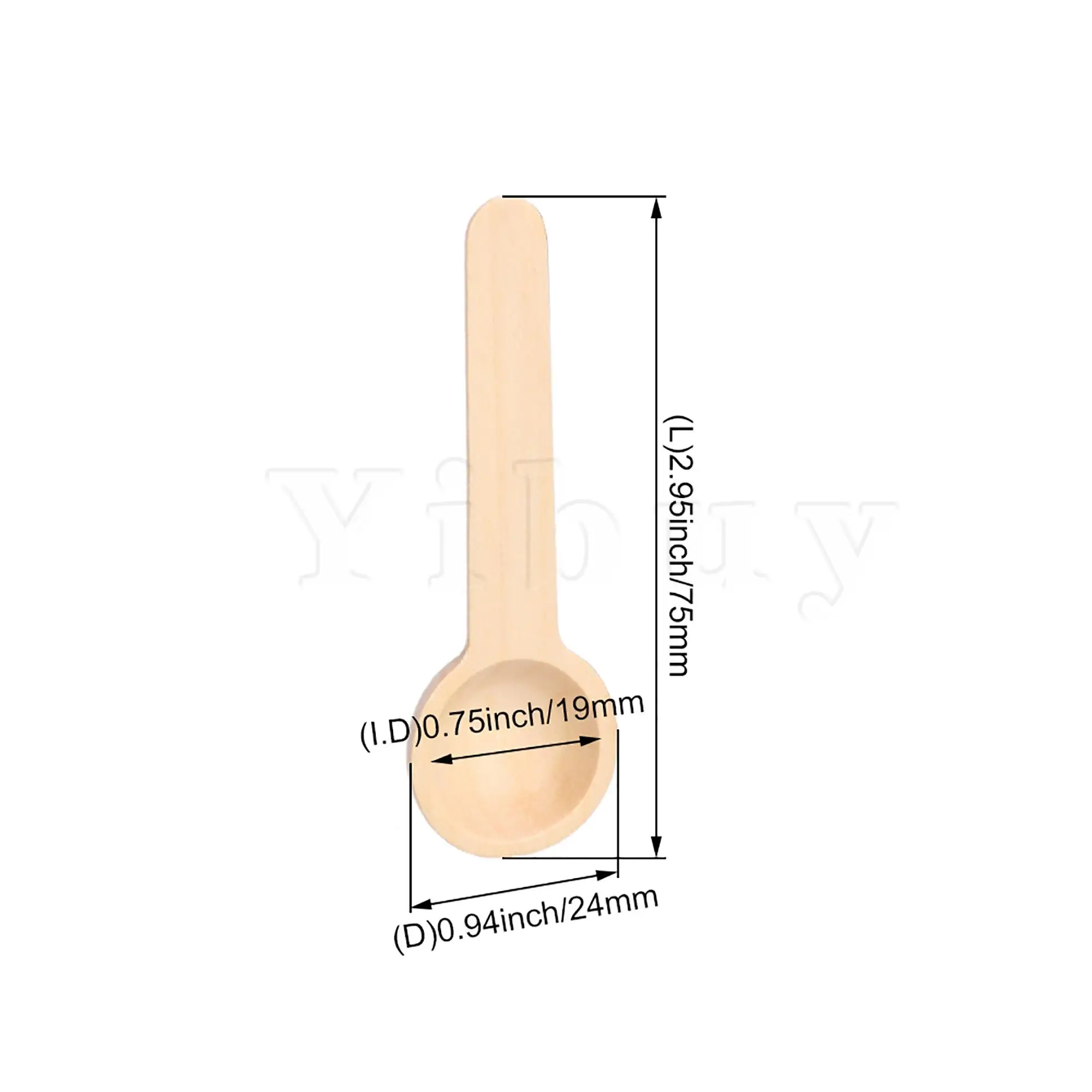 

200x Small Wooden Kitchen Salt Spoons for Spice Jars Seasoning Sugar