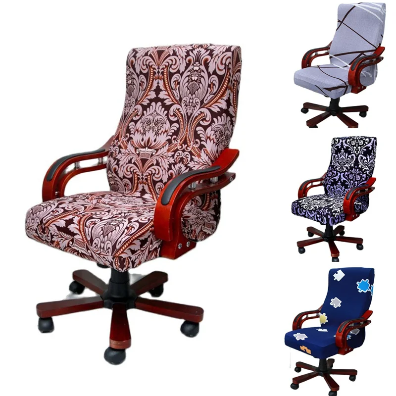 

Office Stretch Spandex Chair Covers Anti-dirty Computer Seat Chair Cover Removable Slipcovers For Armrest Swivel Chair Cover