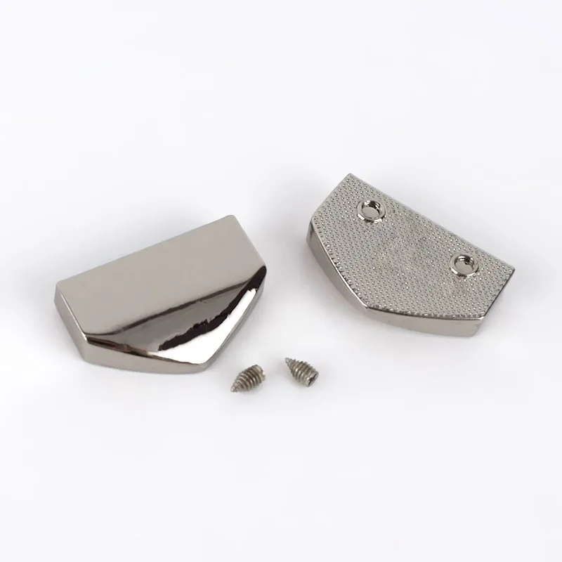 silver 10/5 шт, 25 мм, металлическая молния украшения конец зажим-ограничитель винты Сумки из натуральной кожи ремни хвост Застежка шнур замок аппаратные средства "сделай сам" аксессуары - Color: silver