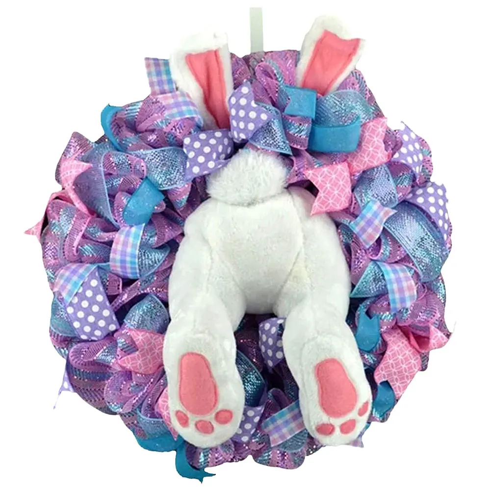 

Easter Thief Bunny Butt Wreath With Easter Cross Garland Home Decor Spring Wedding Wreath Cartoon Bunny Shape Ornaments