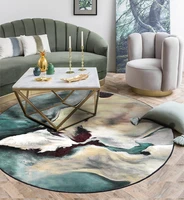 stylish nordic abstract art landscape oil painting living room bedroom hanging basket chair round mat carpet customcustom size