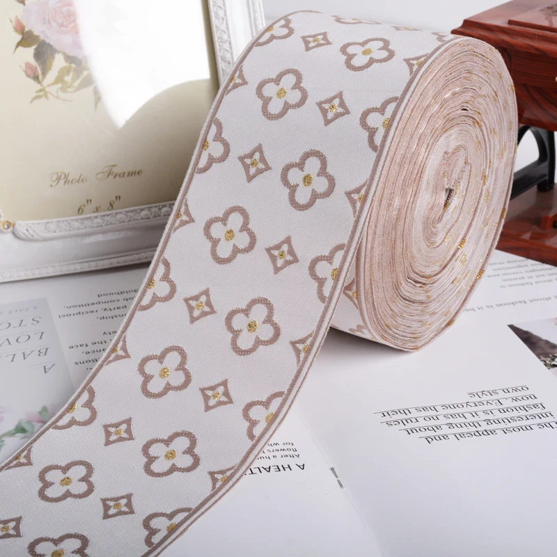 Кружевной ремень с цветочной вышивкой, Ширина 25 м/лот, ширина 8 см