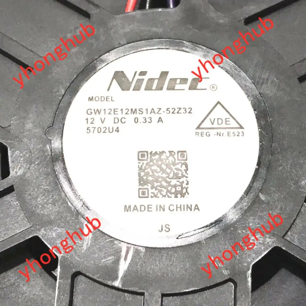Фото 3-проводной Вентилятор охлаждения сервера Nidec GW12E12MS1AZ-52 Z32 GW12E12MS1AZ-52Z32 DC 12V 0.33A №3