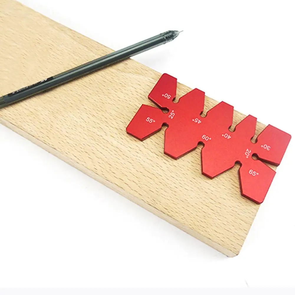 

Multi Angle Measuring Ruler Gauge Woodworking Template Protractor Inclinometer Accuracy Angle Scale Board Measurer 92x49x4mm