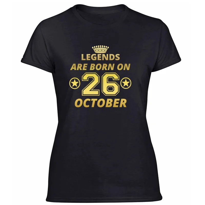 Винтажные легенды Born Geschenk Geburtstag 26 октября футболка мужская с круглым вырезом