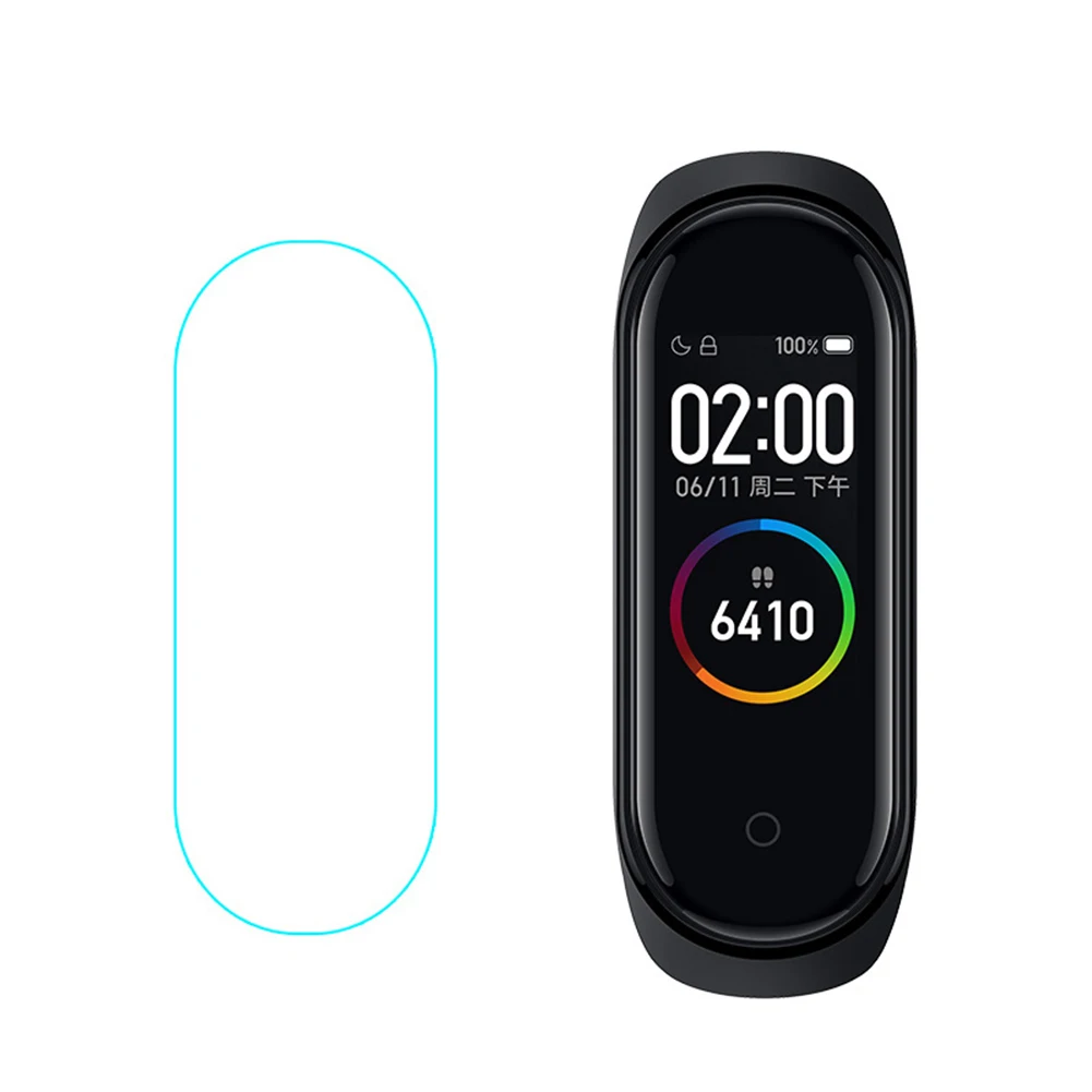 4pcs Защитная пленка для Xiaomi Smart Bracelet 4 смарт-браслет на весь экран протектор 3D гидрогелевая пленка закаленное стекло - Цвет: 4pcs
