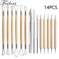14pcs professional clay tools sculpting kit carving knife scraper pottery ceramic polymer shapers modeling diy carved tools