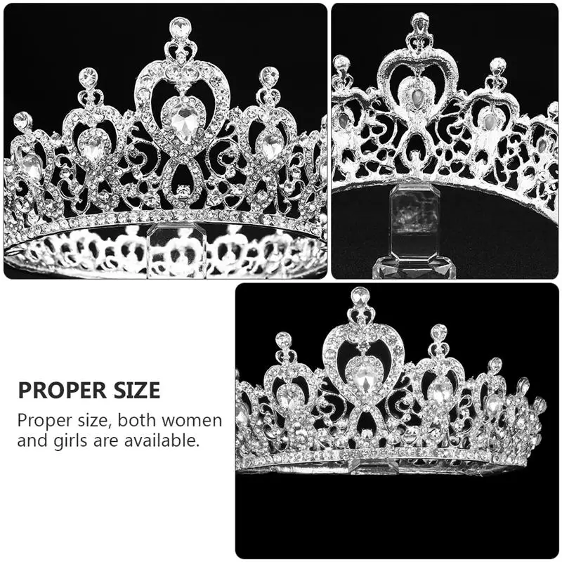 

1 Pc Bridal Crown Durable Fine Useful Good Decorative Bride Headdress Wedding Crown