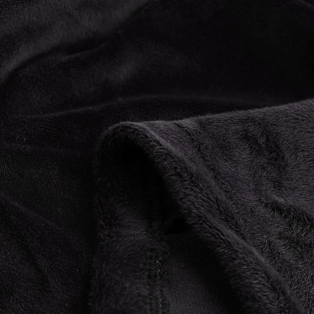 

Women Winter Plush Lengthened Shawl Bathrobe Home Clothes Long Sleeved Robe Coat Sleepwear Pocket Soft Pajamas