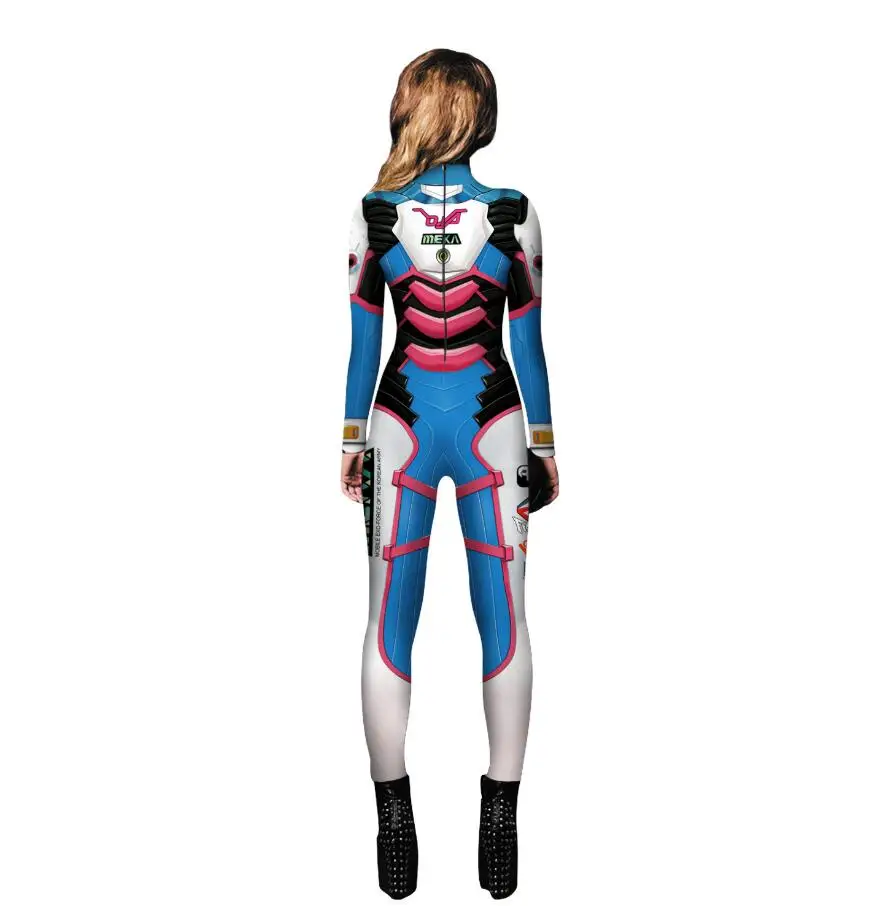 Черная Лилия Аниме игра карнавальные костюмы комбинезоны D. VA зентай спандекс комбинезон из лайкры Хэллоуин Карнавальный Костюм