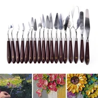 1pc professional fondant cream mixing scraper oil painting shovel palette tools stainless steel spatula baking pastry tools