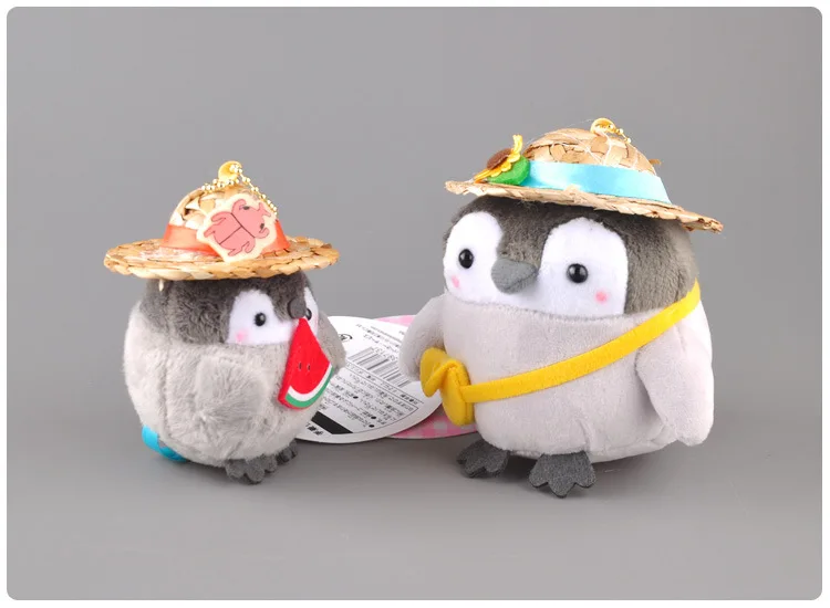 3 вида стилей Kawaii позитивная энергетическая соломенная шляпа Пингвин плюшевый брелок сумка Подвеска рюкзак подвесной брелок игрушки Мини Мягкая кукла 6-10 см