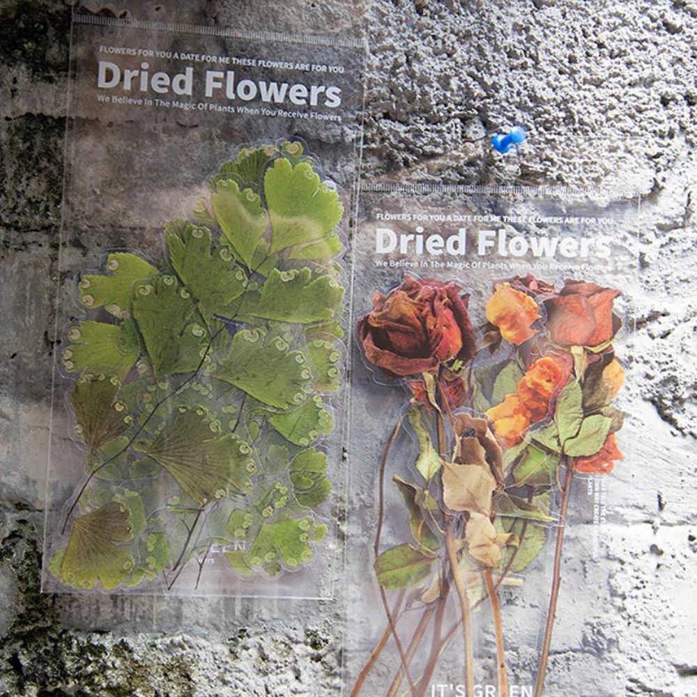 

Vintage Irregular Shape Stationery Decorative DIY Stationery Stickers Dried Flower Paper Sticker Scrapbooking Stickers Diary