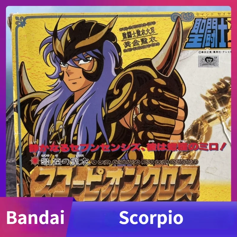 

Аниме периферийный Bandai Saint Seiya, японская версия, ЗОЛОТОЙ СКОРПИОН мило, Коллекционная модель из сплава, подарок