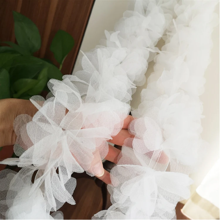 Fadesen белая кружевная ткань тонкая лента для украшения упаковочный материал