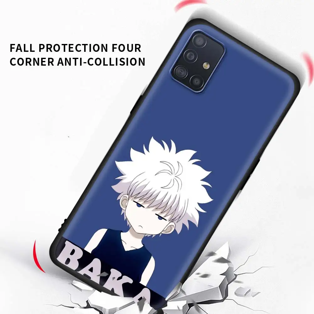 

Anime Killua Phone Case for Samsung A51 A71 A91 A21s A30 A42 5G A50 Funda A02s A7 2018 Soft Cover Back Coque Capa Shell Cell Bag
