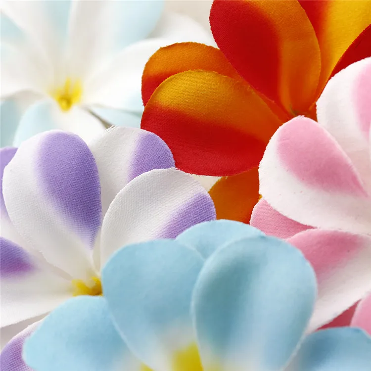 10 шт. 7 см Plumeria гавайские шелковые искусственные головки цветов пляжная