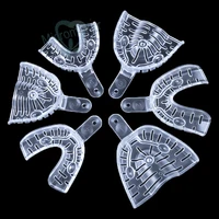3 pairs transparent dental materials disposable plastic impression tray denture