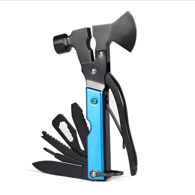 

16 In 1 Outdoor Self-defense axe Camping Survival Folding Knife Multi-Tool Hammer Screwdriver Hand Equipment Multi-Tool