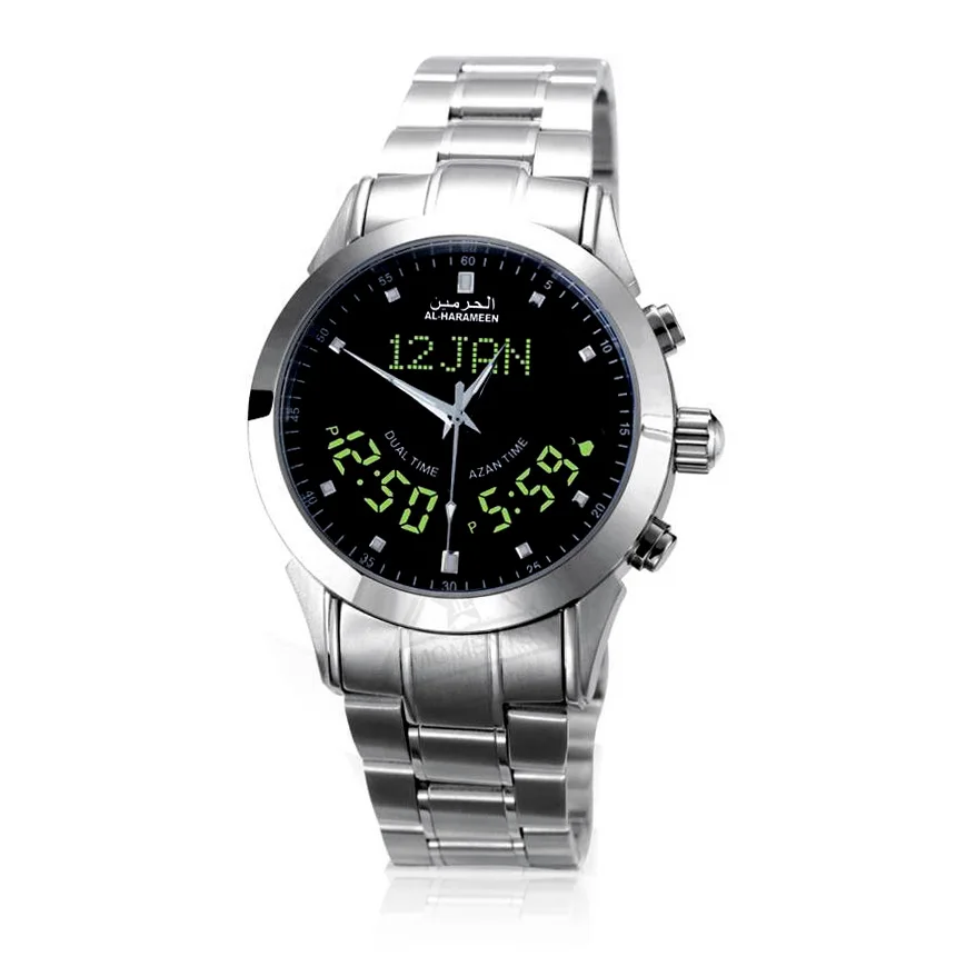 Часы Кибла с афаном время с 32 мм циферблатом афана наручные часы с Коран Закладка Hijir Calandar Harameen Fajr WA-10 6102