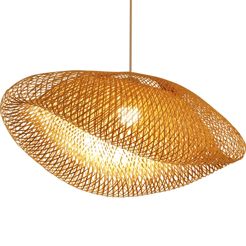 Китайская классическая бамбуковая Подвесная лампа современный светильник из
