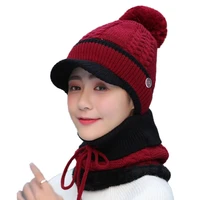 high quality beanies women winter thick velvet bib mask ear protector skullies beanie hat riding hat female warm knitted cap