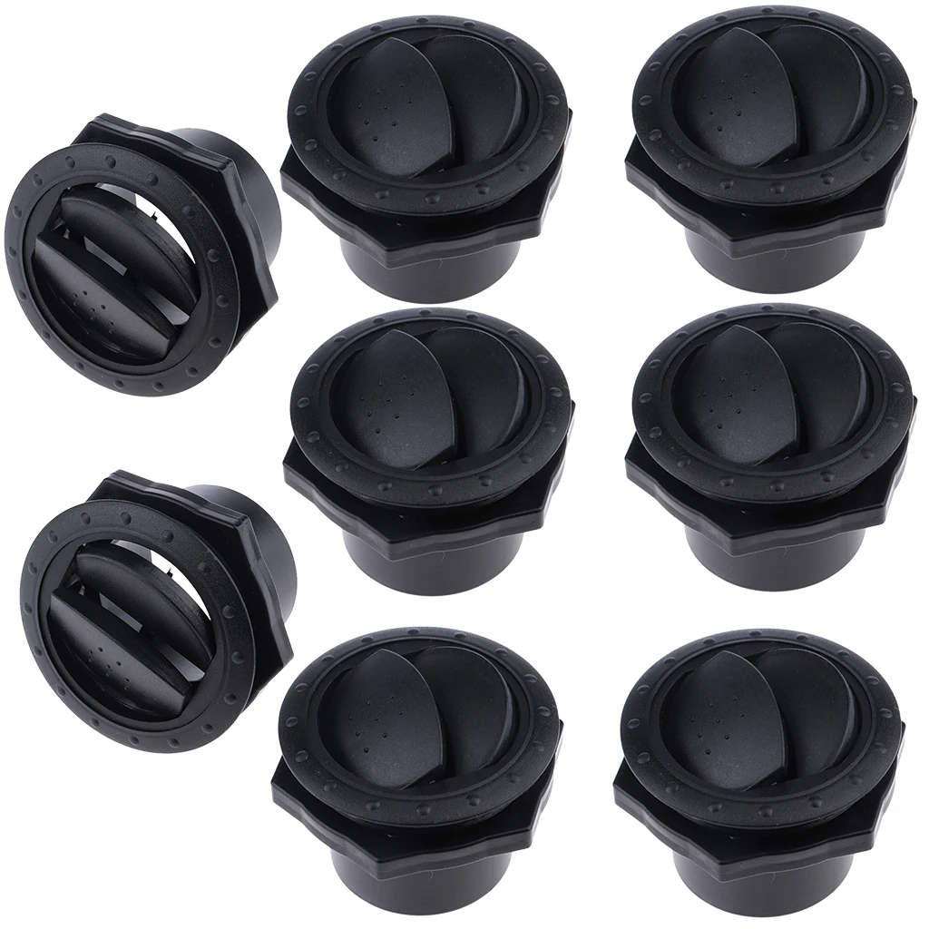 

8Pcs Roof Ventilation Air Vent Outlet for Marine RV Yacht 70x45mm Black