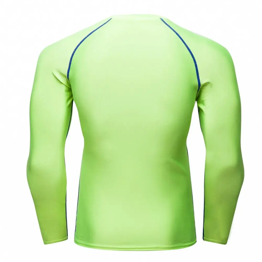 Мужская однотонная Спортивная футболка для бега с длинным рукавом облегающая