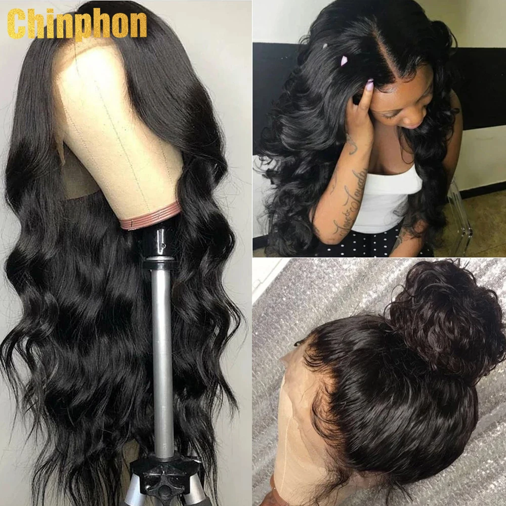 

Chinphon Human Hair Lace Frontal Wigs Remy Glueless Peruvian Body Wave 13x4 Lace Frontal Wig Transparent Lace Wigs For Women