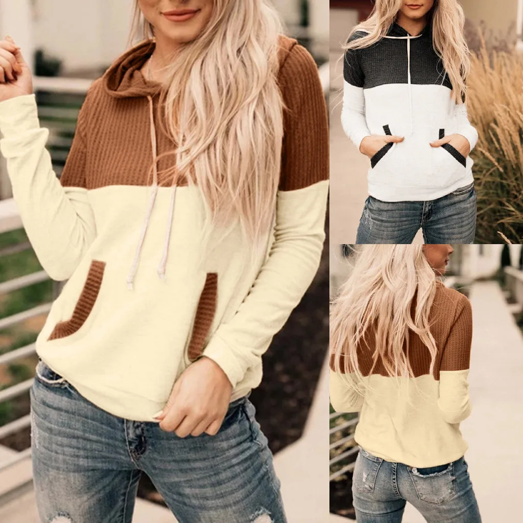 Женские повседневные топы с капюшоном Рубашки Топы Толстовка Прямая поставка |