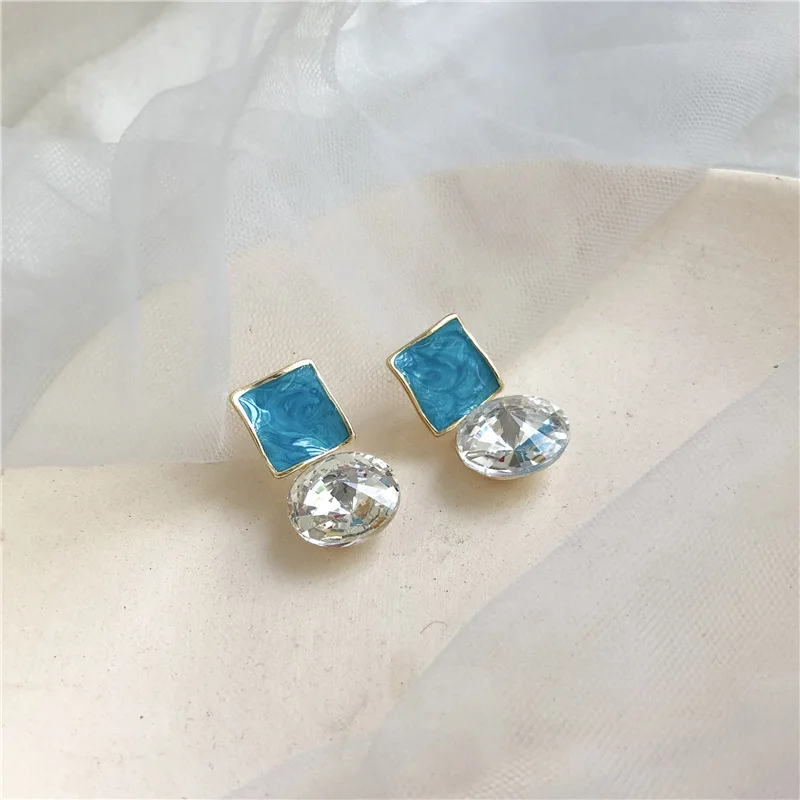 Женские большие круглые серьги-клипсы в Корейском стиле блестящие серьги без