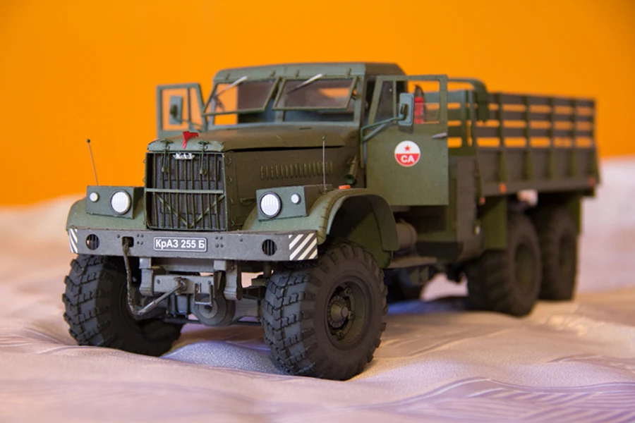 Русский военный грузовик 1:25 набор бумажных моделей DIY пазлы игрушка ручной