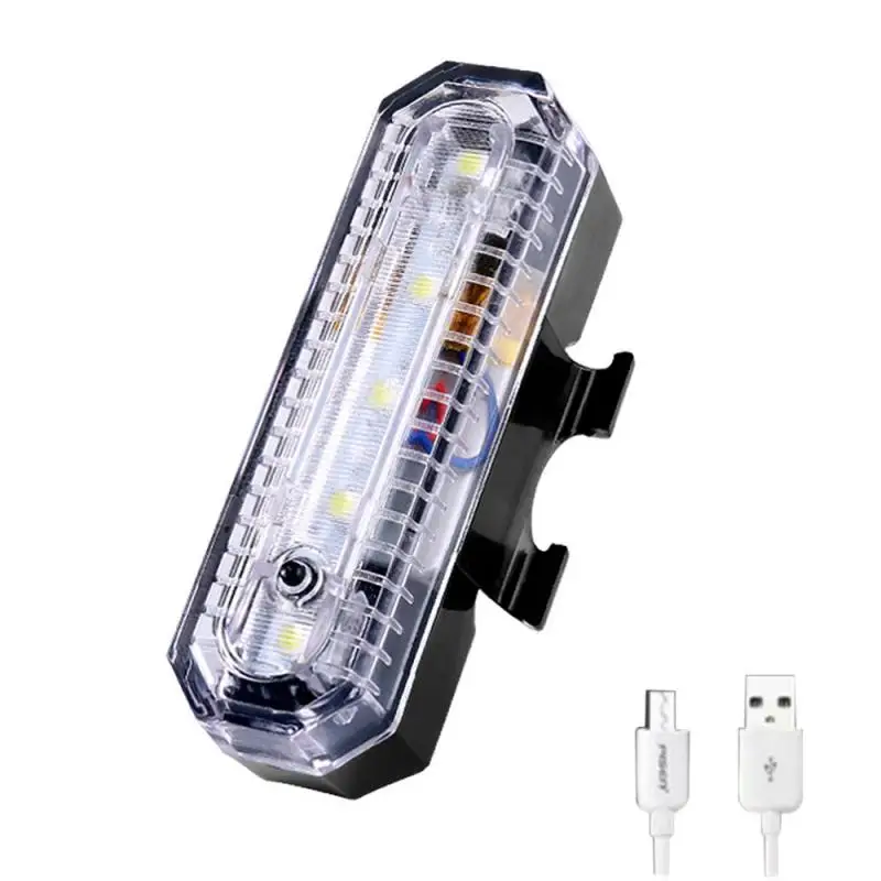 Sepeda Sepeda USB Rechargeable LED Gunung MTB Sepeda Lampu Belakang Belakang Lampu Belakang Lampu Peringatan Lampu Sepeda Aksesoris
