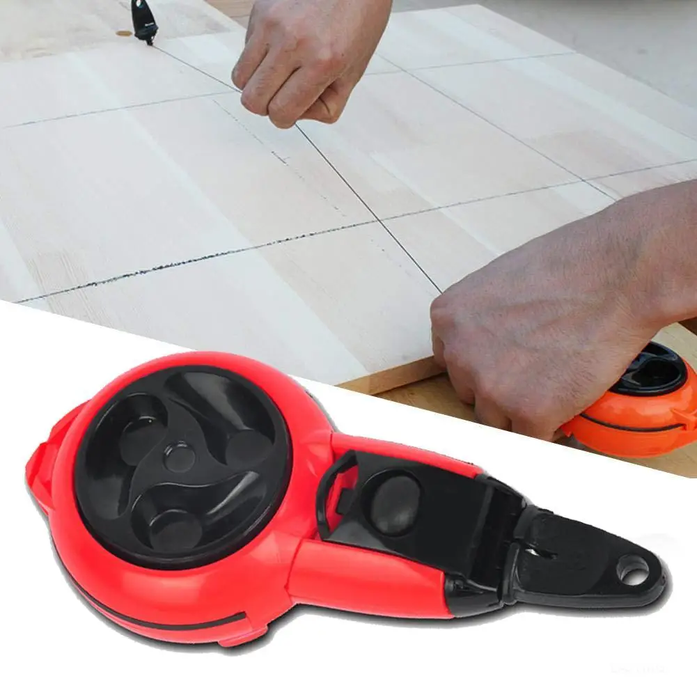 

DIY Chalk Line Marker Automatic Reeling Efficient Carpenter Tools Hand Tool Working Wood Orange For Wood Supplies Work Part R9F1