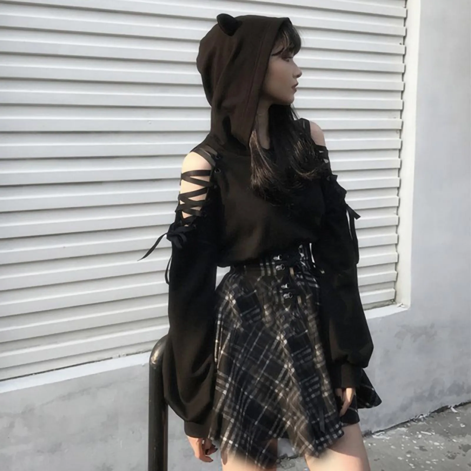 

Women's Cat Ear Hoodie Pullover Long Sleeve Hooded Sweatshirt Autumn And Winter Cute Blouse Gothic For Women Sweetshirts