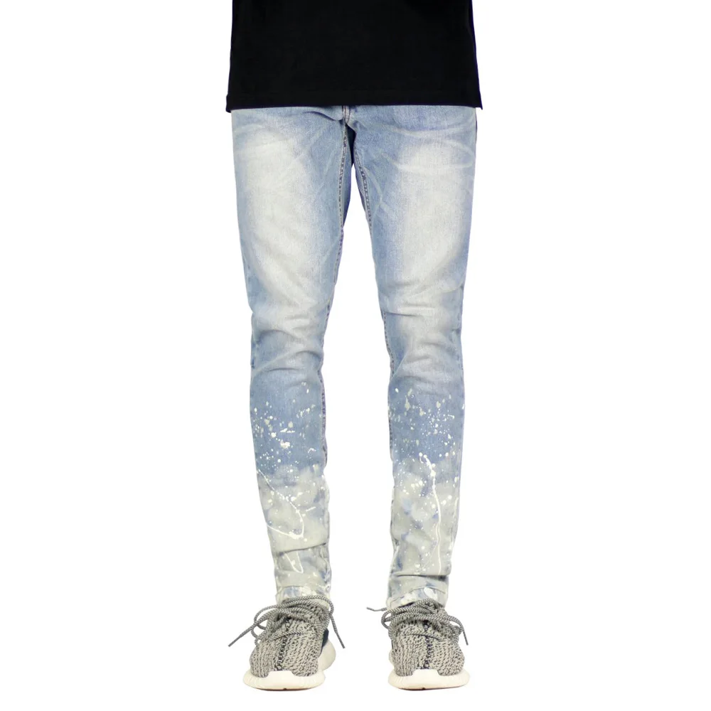 

Pop Spring New Fashion Men's Jeans Brand Quality Cotton Pants Casual Patchwork Sknny Jeans Men Pants