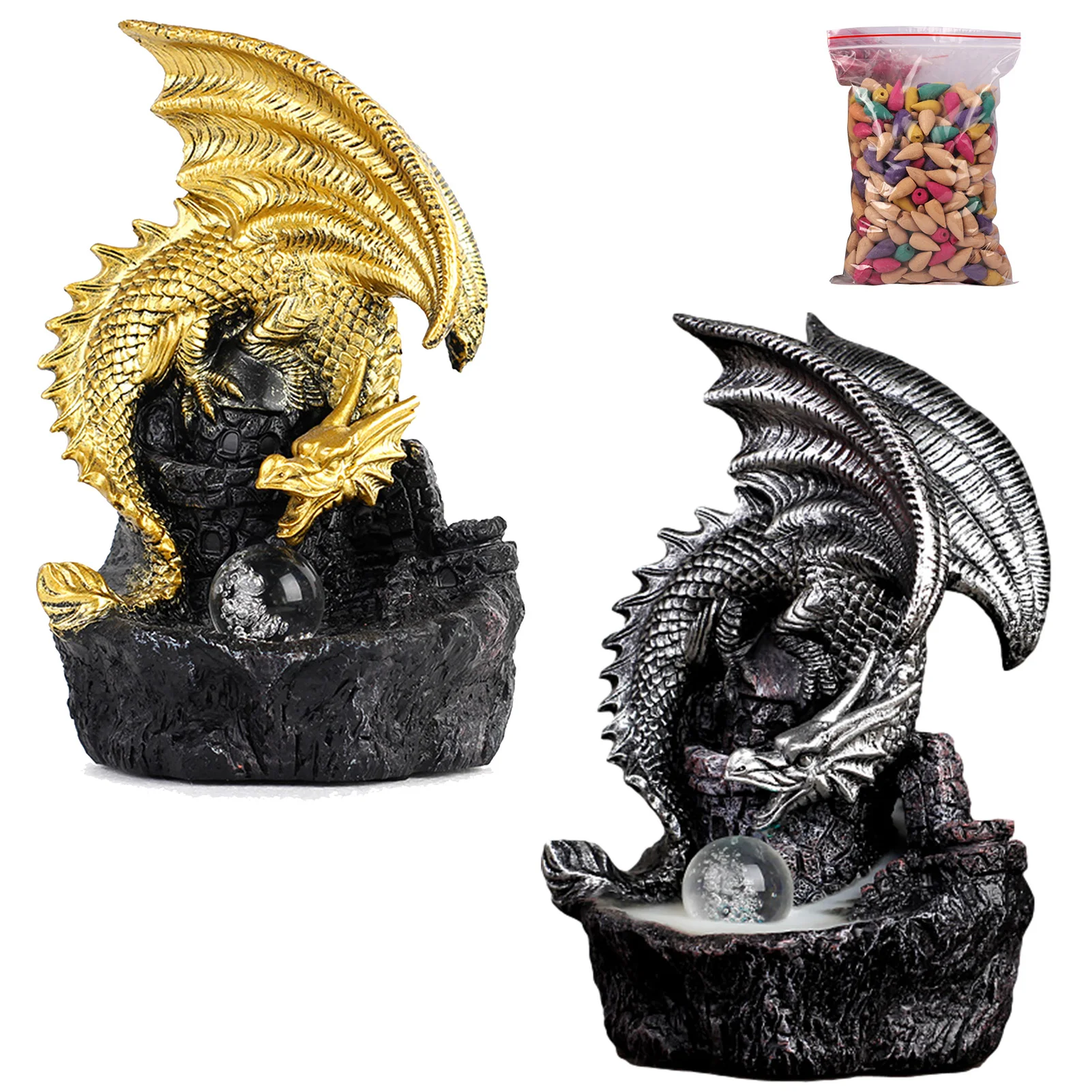 Светящаяся подставка для благовоний в виде дракона |