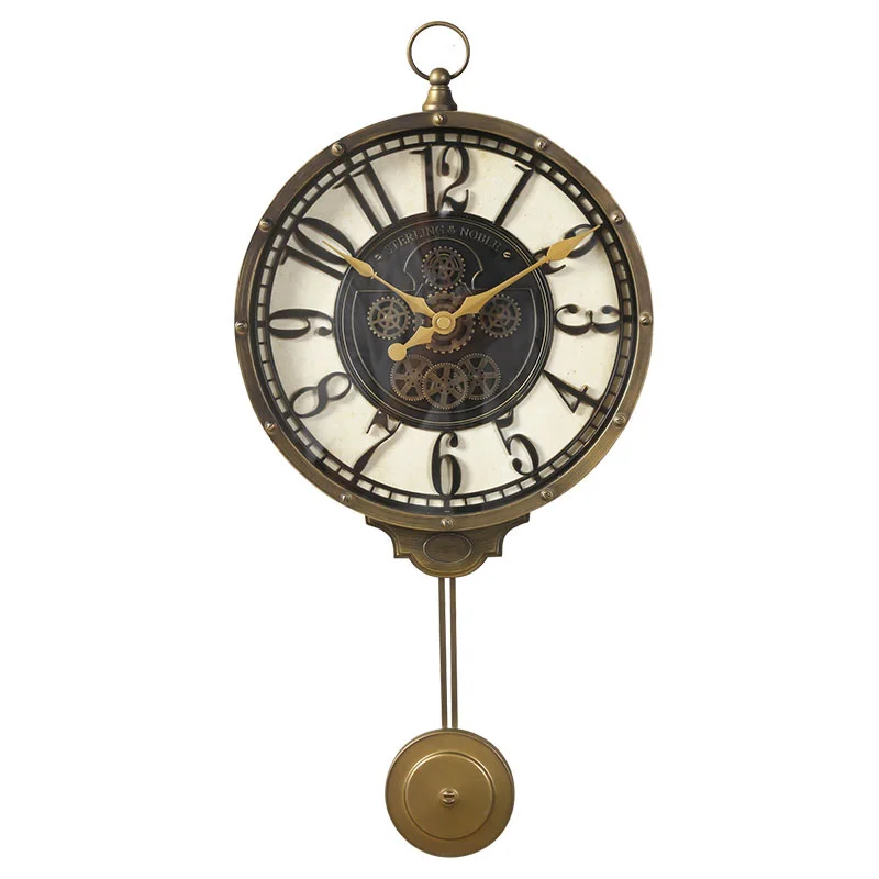 

Nordic Vintage Silent Wall Clock Accessories Kitchen Wall Watch Creative Pendulum Living Room Creative Relogio Home Decor JJ60WC