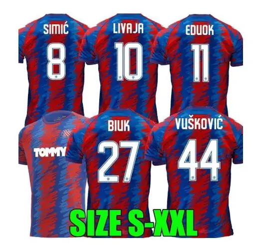 

21/22 HNK Hajduk maglie da calcio red bule 2021 2022 Simic LIVAJA Vuskovic BLUK EDUOK maglie da calcio uomo uniforme