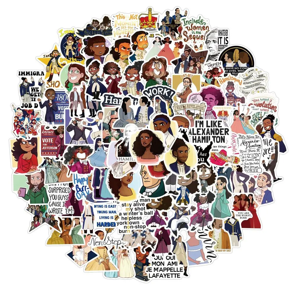 50/100 шт. музыкальные наклейки Гамильтон DIY мотоцикл багаж гитара скейтборд