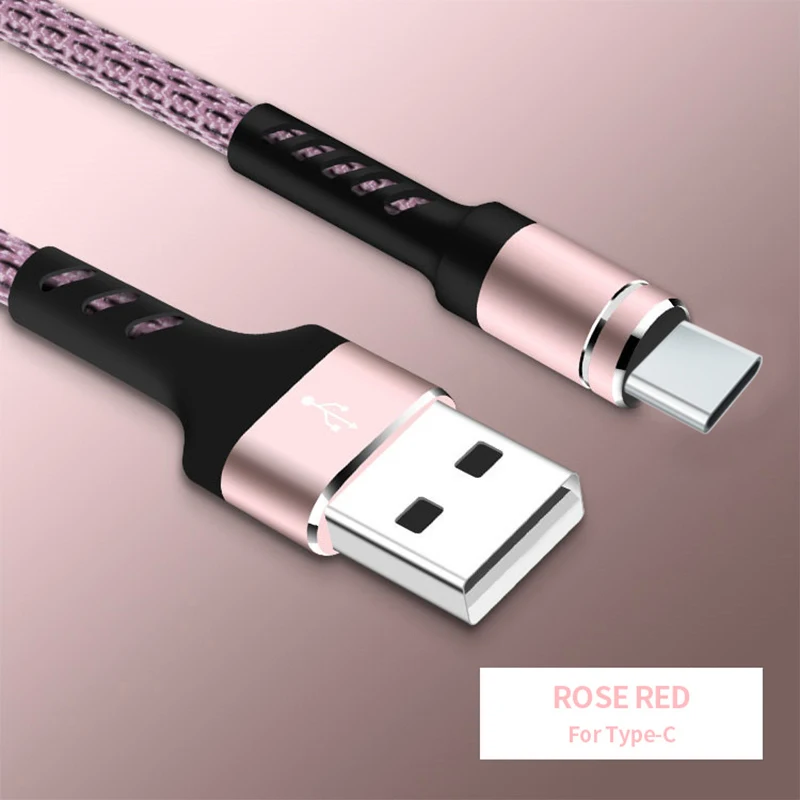 Rose gold Type C usb зарядка для iPhone7 8 X XR Max кабель Micro usb type C кабель для samsung Xiaomi Быстрая зарядка кабель 2.4A шнур зарядного устройства - Тип штекера: Rose gold