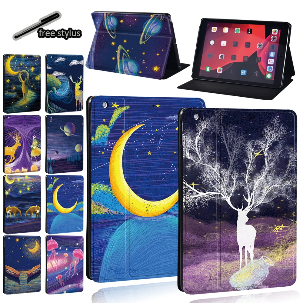 

Tablet case For IPad 9th 10.2 inch 2021 Funda PU Leather Folding Stand cover For Apple ipad 9th Generation Protective Shell