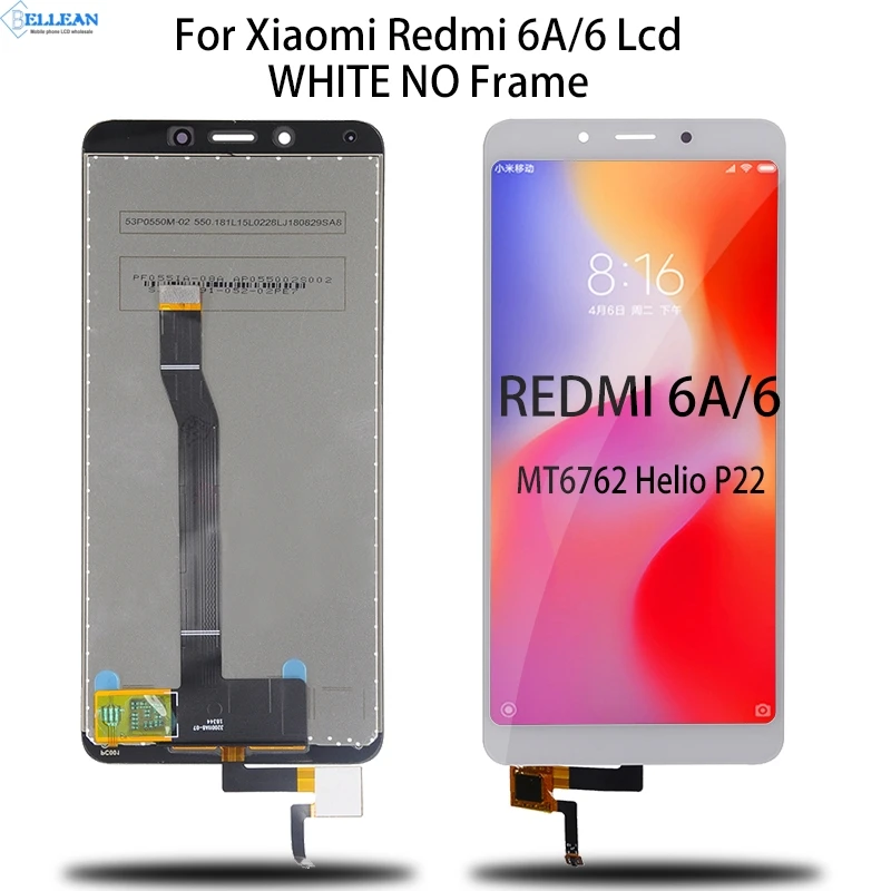 Dinamico 1 шт. для Xiaomi Redmi 6 lcd 6A дисплей кодирующий преобразователь сенсорного экрана в сборе с рамкой с инструментами - Цвет: White No Frame