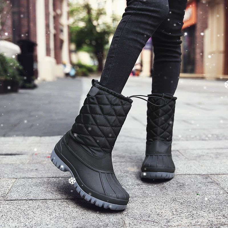 Зимние женские походные ботинки на утином пуху водонепроницаемые зимние