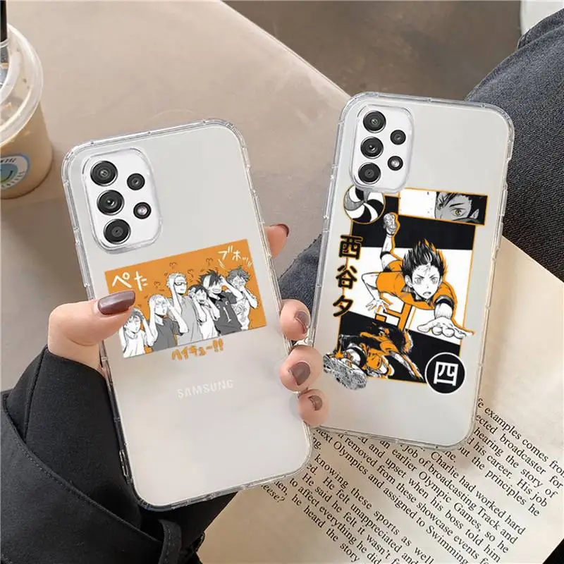

Haikyuu Volleyball Boys Phone Case Transparent For Huawei P20 P30 P40 honor mate 8X 9X 10i Pro Lite
