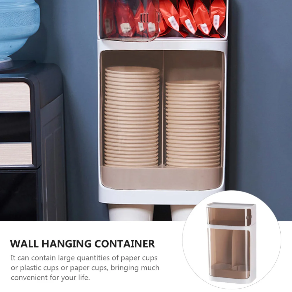 

1Pc Disposable Cup Dispenser Wall Mounted Cup Holder Paper Cup Organizer